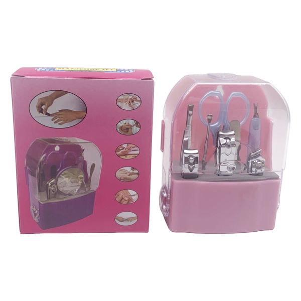 Imagen de Set de manicuría x8 piezas, en estuche de plástico, varios colores