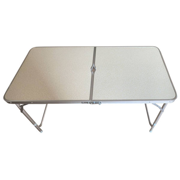 Imagen de Mesa de aluminio plegable, con asa en caja