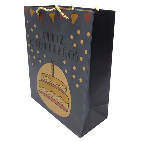 Imagen de Bolsa de regalo mediana, PACK x12, diseños surtidos