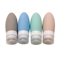 Imagen de Frasco para viaje x4 de silicona 90ml, en sobre de PVC
