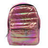 Imagen de Mochila juvenil puffer, tornasolada con bolsillo frontal, varios colores