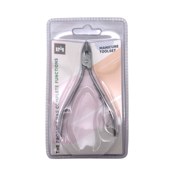 Imagen de Corta cutícula alicate de acero inoxidable, en blister PACK x12