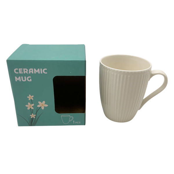 Imagen de Taza de cerámica texturada, 300ml, en caja