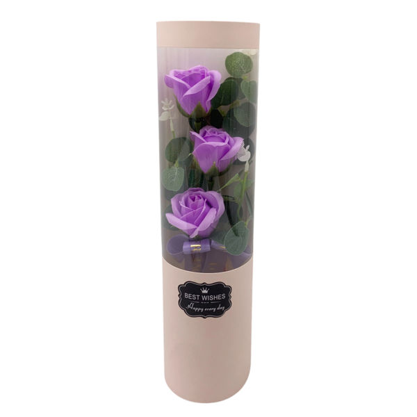 Imagen de Flor ramo rosas x3, en tubo, varios colores