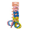 Imagen de Gomita para pelo x6 con broches x6, en cartón, PACK x12, varios colores