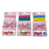 Imagen de Gomita para pelo x4 con broches x5, en cartón, PACK x12, varios colores