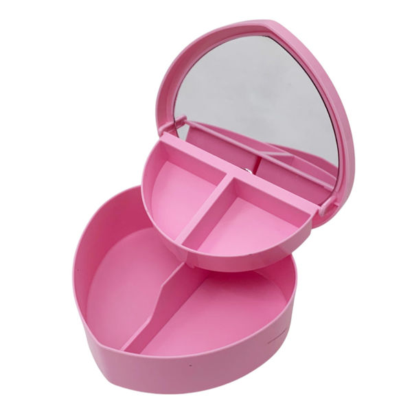 Imagen de Alhajero de plástico con espejo, en caja, varios colores