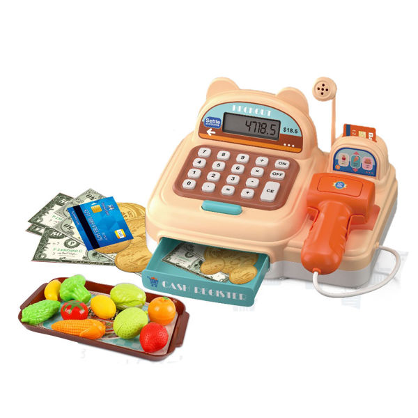 Imagen de Caja registradora con calculadora, con accesorios, 2AA en caja