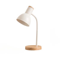 Imagen de Lámpara flexible con base de madera, en caja, BLANCO