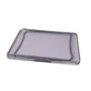 Imagen de Mesa de aluminio plegable, tapa símil madera color oscuro, con asa, en caja