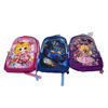 Imagen de Mochila infantil frente rígido, 5 bolsillos con cartuchera y lunchera en bolsa, varios colores