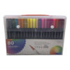 Imagen de Marcadores doble punta x80 colores, en estuche PVC