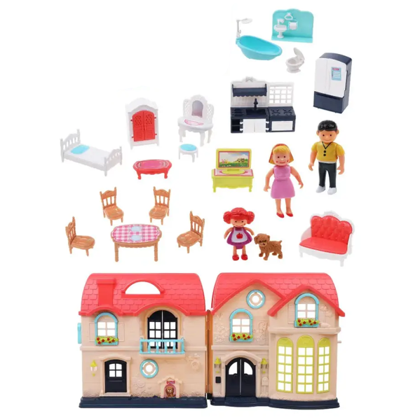 Imagen de Casa para muñecas, con accesorios, en caja
