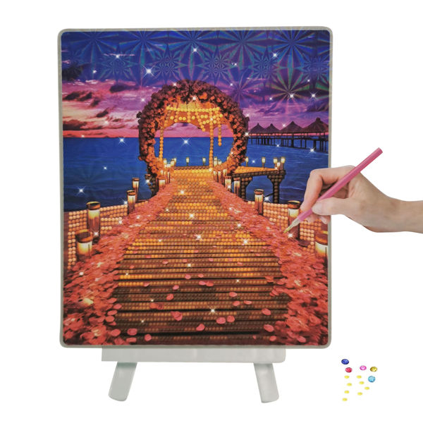 Imagen de Cuentas diamantes de acrílico para colorear láminas, en bolsa, varios diseños