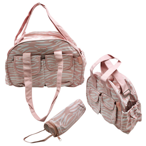 Imagen de Bolso maternal de PVC, bolso chico, cambiador y portamamadera, 2 colores