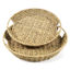 Imagen de Bandeja redonda 2 asas grande, de fibras naturales, junco de agua