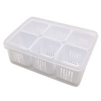 Imagen de Caja organizadora de acrílico, con escurridor y divisiones, en caja