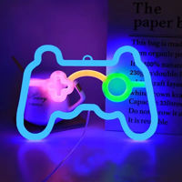 Imagen de Cartel LED neón joystick, USB y 3 AA, en caja