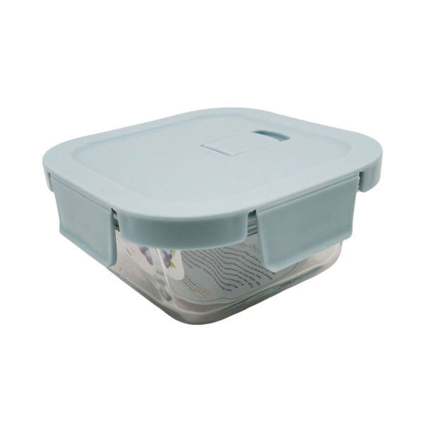 Imagen de Vianda recipiente de vidrio, cierre hermético, 300ml en bolsa, varios colores