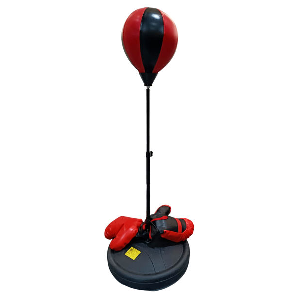 Imagen de Set de box de pie con perita puching ball altura regulable y guantes, en caja