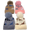 Imagen de Gorro infantil, tejido, forrado, con diseño de dinosaurios, varios colores