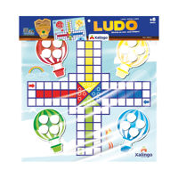 Imagen de Juego de mesa, ludo, tablero de madera, en bolsa, XALINGO