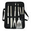 Imagen de Set de parrilla x5 mango acero inoxidable, en estuche de tela