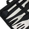 Imagen de Set de parrilla x5 mango acero inoxidable, en estuche de tela
