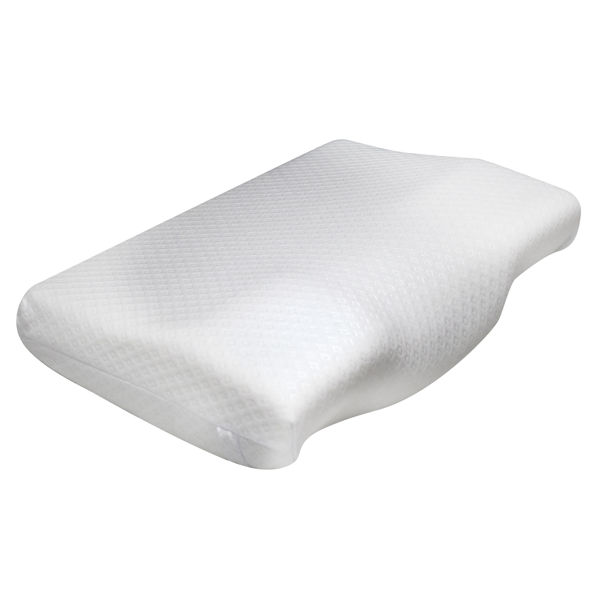 Imagen de Almohada anatómica con memoria FIBRASCA, formato anátomico ortopédico para cervicales, en bolsa