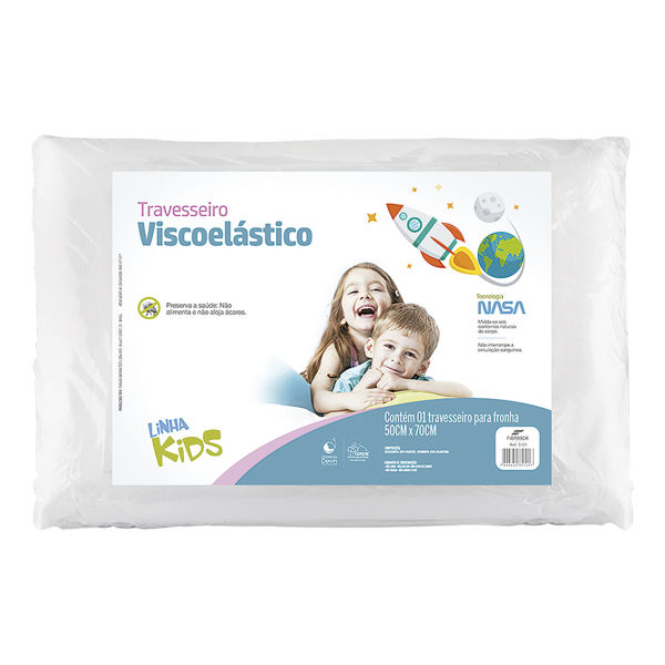 Imagen de Almohada infantil anatómica viscoelástica FIBRASCA, en bolsa