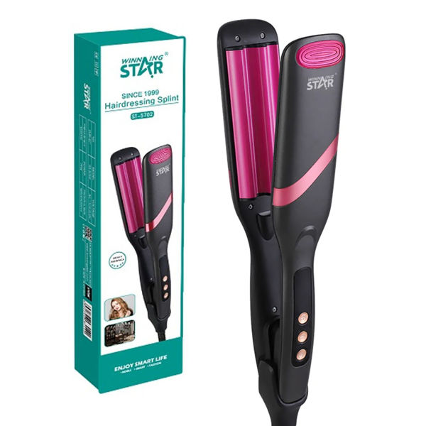 Imagen de Planchita onduladora de pelo, 5 niveles de temperatura en caja 75W, WINNING STAR varios colores