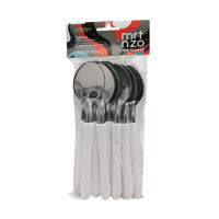 Imagen de Cubiertos cucharas de mesa x12 en bolsa acero inoxidable BLANCO, ELEGANCE MARTINAZZO