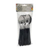 Imagen de Cubiertos cucharas de mesa x12 en bolsa acero inoxidable NEGRO, ELEGANCE MARTINAZZO
