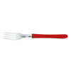 Imagen de Cubiertos tenedores de mesa x12 en bolsa acero inoxidable ROJO, ELEGANCE MARTINAZZO
