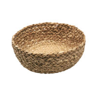 Imagen de Cesta redonda de fibras naturales, junco de agua