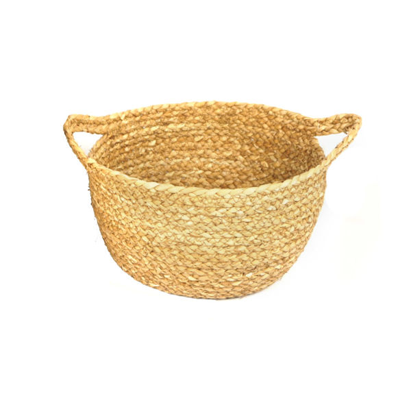 Imagen de Cesto canasto de fibras naturales, junco de agua