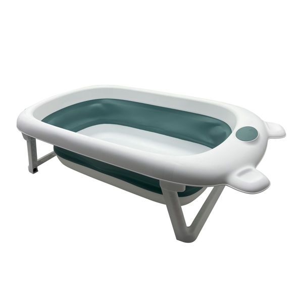 Imagen de Bañito de plástico y silicona para bebé, plegable varios colores