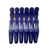 Imagen de Pinza cocodrilo para corte de cabello x6, de plástico, en bolsa varios colores