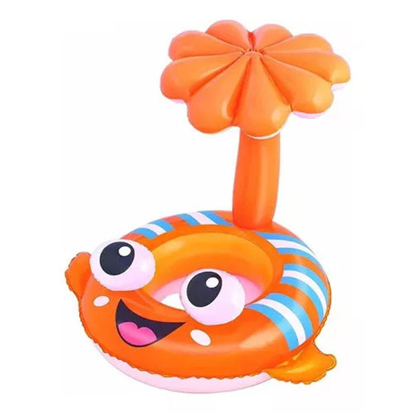 Imagen de Inflable flotador con asiento y techo, 2 colores, en bolsa
