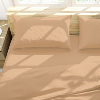 Imagen de Sábanas 2 plazas Berlina BEIGE, 140x190x25 200x220 50x75cm, set 4 piezas en poliester