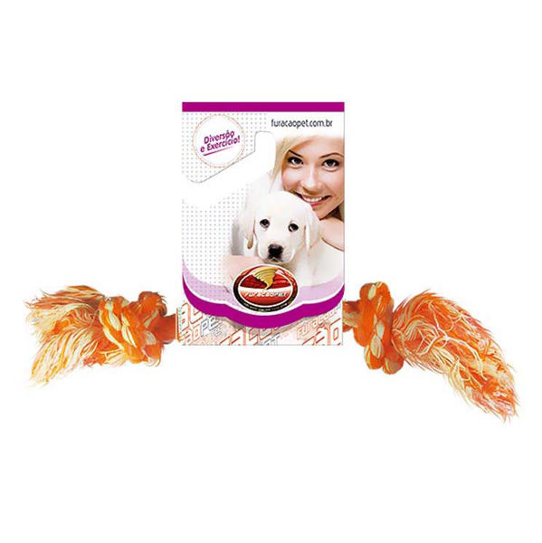 Imagen de Juguete para mascota cuerda con nudos de algodón, multicolor, FURACAO