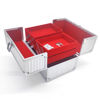 Imagen de Valija organizadora de aluminio con 4 divisiones, sin llave en caja, varios colores