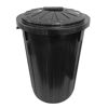 Imagen de Papelera de plástico con tapa 40L, NEGRO