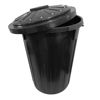 Imagen de Papelera de plástico con tapa 40L, NEGRO