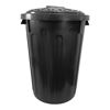 Imagen de Papelera de plástico con tapa 40L, NEGRO