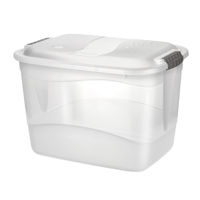Imagen de Caja organizadora de plástico con tapa 20L, transparente