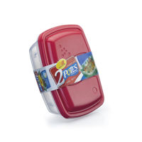 Imagen de Vianda recipiente de plástico rectangular 1L, x2 varios colores