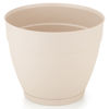 Imagen de Maceta de plástico con plato anti dengue 29,6L, BEIGE