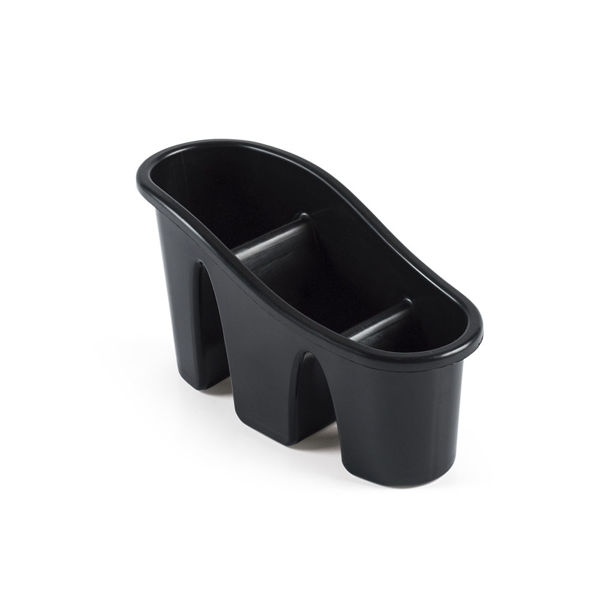 Imagen de Escurridor de cubiertos vertical de plástico, NEGRO