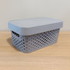 Imagen de Caja organizadora de plástico con tapa calada, 4,5L, GRIS